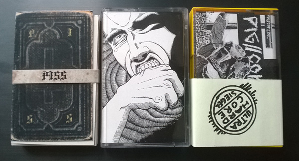 picture of three demo tapes by Berlin punk bands